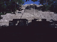 Temple I in Calakmul's Central Plaza - calakmul mayan ruins,calakmul mayan temple,mayan temple pictures,mayan ruins photos